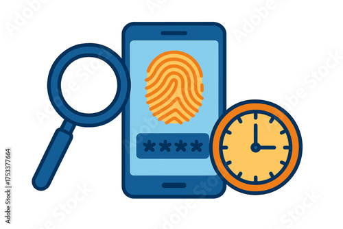Mobile security authentication using fingerprint scan and time limit concept