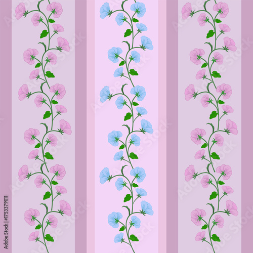 spring floral background, hand drawn colourful geometric flowers, seamless patterns with floral for fabric, textiles, clothing, wrapping paper, wall paper, banner, illustration, abstract backgrounds