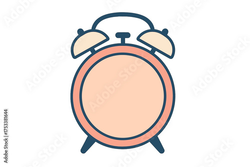 Classic desk alarm clock with twin bells and round face for time management