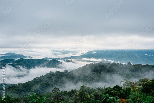 storm clouds over the mountains