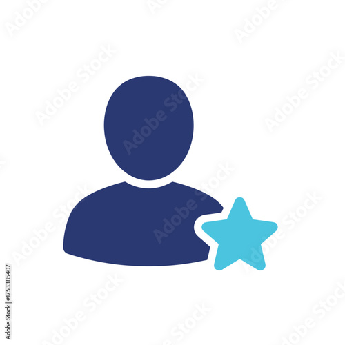 Researcher Reputation Score Flat Icon, Merit Token Symbol
