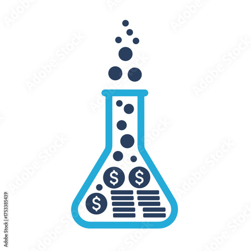 Decentralized Funding Flat Icon, Crowdfunded Science Illustration