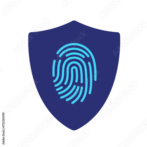 Data Privacy Shield Flat Icon, User Security Symbol
