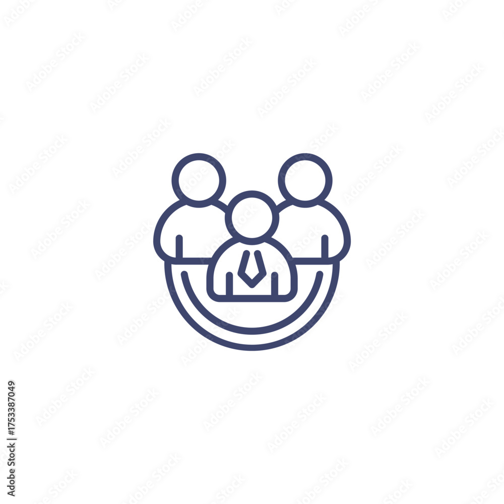 Obraz premium Vector line business icon