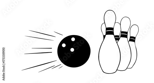 a bowling ball rushes towards the pins