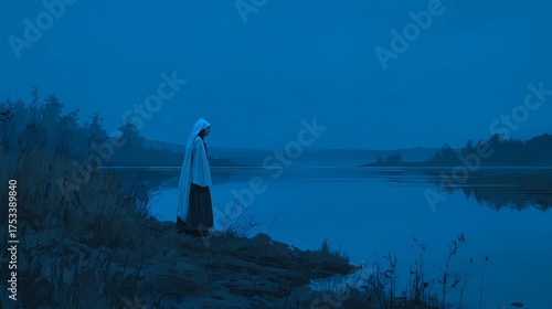 A haunting Slavic nun stands in silence, her presence bridging faith, myth, and the darker side of spirituality.