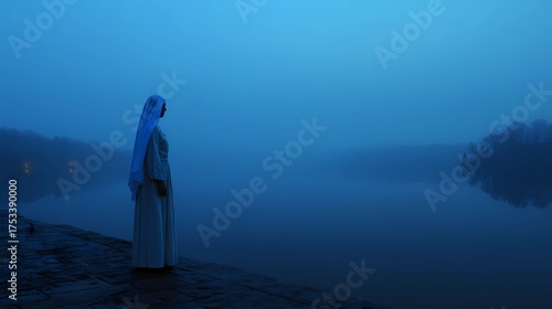 A haunting Slavic nun stands in silence, her presence bridging faith, myth, and the darker side of spirituality.