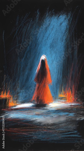 A haunting Slavic nun stands in silence, her presence bridging faith, myth, and the darker side of spirituality.