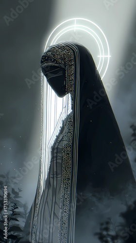 A haunting Slavic nun stands in silence, her presence bridging faith, myth, and the darker side of spirituality.