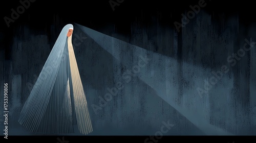 A haunting Slavic nun stands in silence, her presence bridging faith, myth, and the darker side of spirituality.