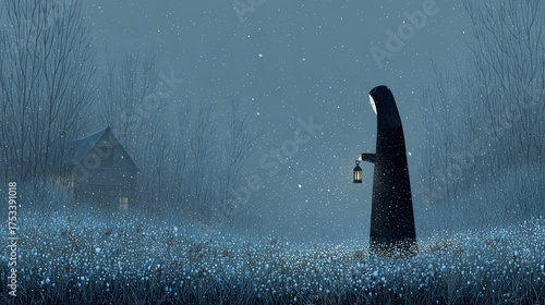 A haunting Slavic nun stands in silence, her presence bridging faith, myth, and the darker side of spirituality.