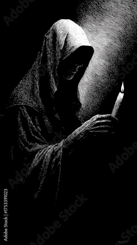 A haunting Slavic nun stands in silence, her presence bridging faith, myth, and the darker side of spirituality.