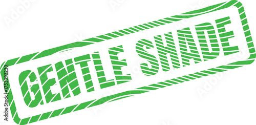 Green Gentle Shade Stamp Indicating Subtle Hues and Calming Natural Elements