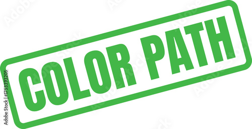 Vibrant green stamp displaying Color Path text within a distinct rectangular outline on a clean white surface