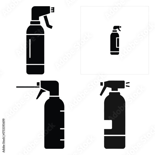 hair spray minimal Line art Icon Set, Vector illustration silhouette Makeup & Beauty vector icon set