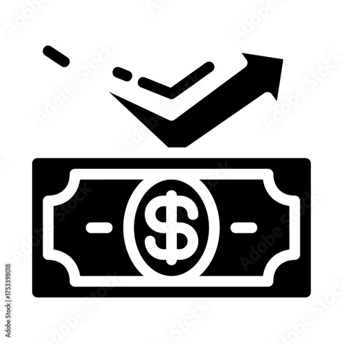 Bounce Cheque Solid Icon