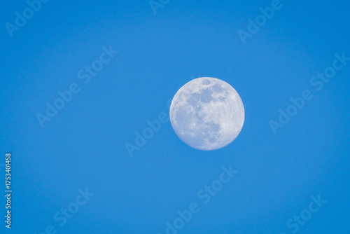 Full Moon Rising During Blue Hour