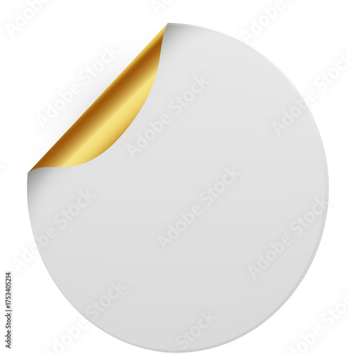 Circle Sticker Golden Corner