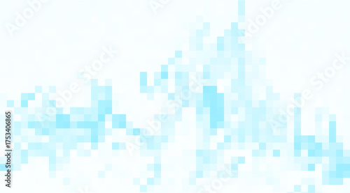 Abstract pixelated background with light blue hues creates a modern and clean digital design, perfect for a minimalist aesthetic with a touch of retro charm and visual intrigue