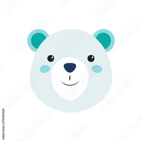 Wallpaper Mural polar bear head icon clipart vector on transparent background Torontodigital.ca