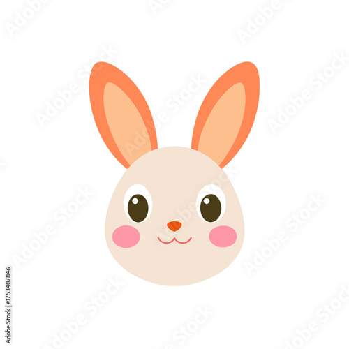 Wallpaper Mural rabbit head icon clipart vector on transparent background Torontodigital.ca