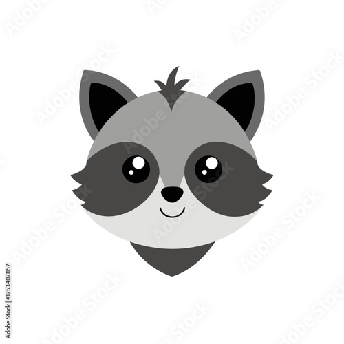 Wallpaper Mural raccoon head icon clipart vector on transparent background Torontodigital.ca