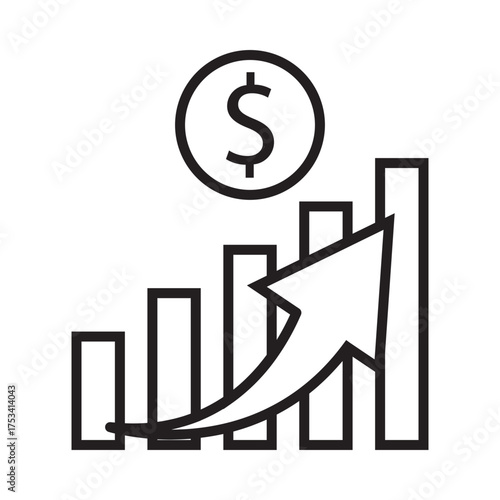Graphic icon. vektor graphic. Graphic line icon. 