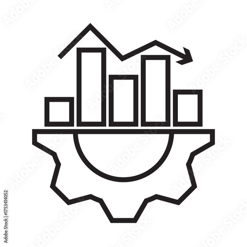 Graphic icon. vektor graphic. Graphic line icon. 