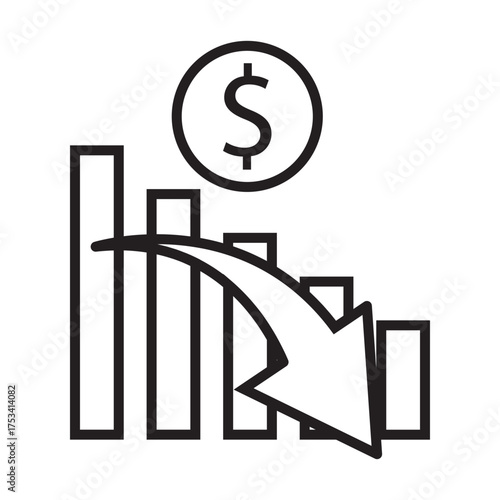 Graphic icon. vektor graphic. Graphic line icon. 