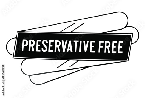 Preservative free label on minimalist design for food packaging  