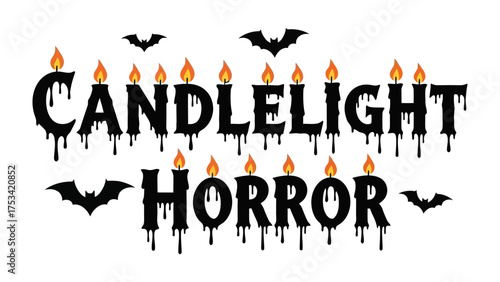 Candlelight Horror: A chilling design, combining the eerie glow of candlelight with the chilling essence of horror. Dark bats add an extra layer of fright, promising a night of fear and suspense.