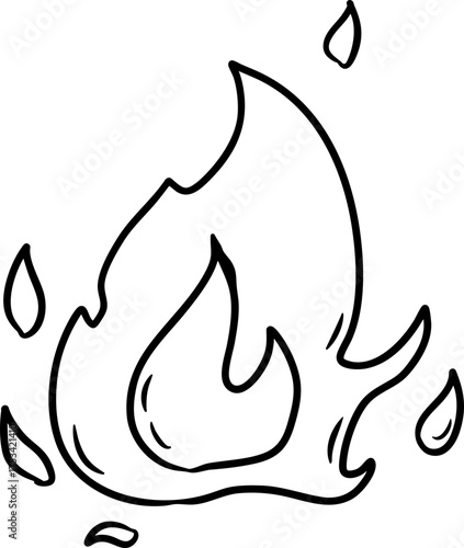 Hand Drawn Fire Flames
