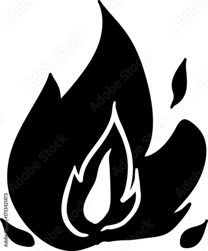 Hand Drawn Flame Illustration