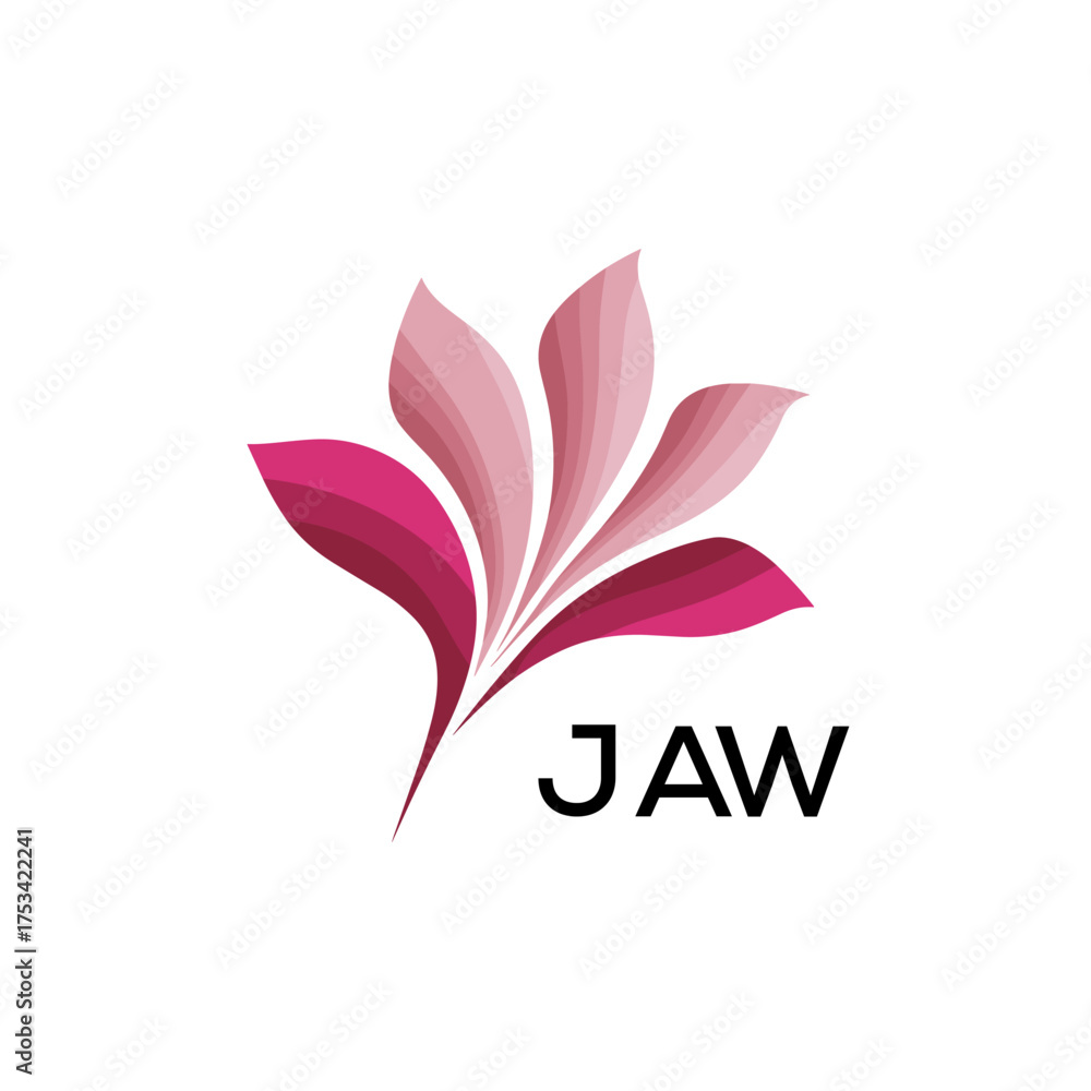 Obraz premium Modern Tech Logo Design – Futuristic Blue and White Circular Emblem on Black Background, JAW Later Logo,JAW logo, JAW modern logo design, JAW tech logo, JAW futuristic logo, JAW circular logo