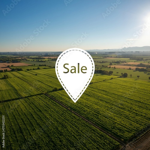 Farmland for sale aerial view countryside