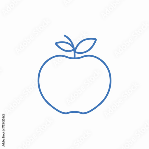 apple fruit icon sign vector