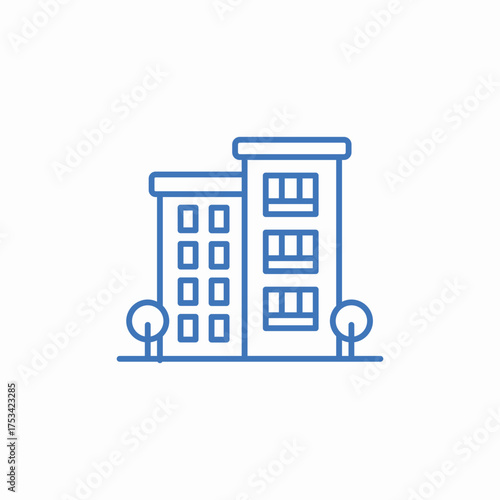 building apartment icon sign vector