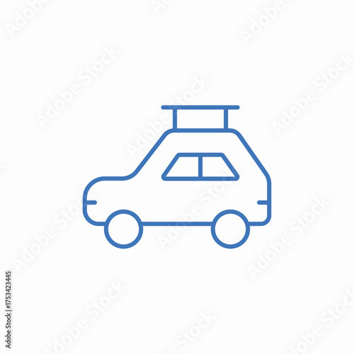 car roof rack icon sign vector