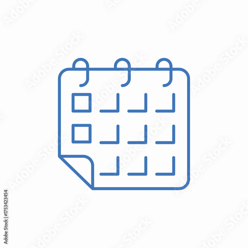calendar schedule icon sign vector