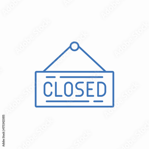 close board icon sign vector