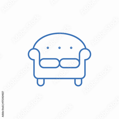 couch sofa icon sign vector