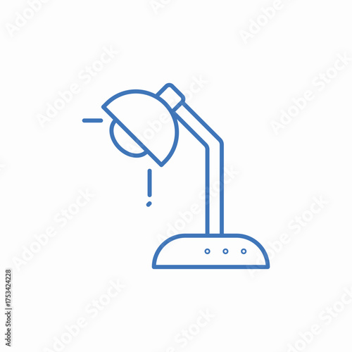 desk lamp icon sign vector