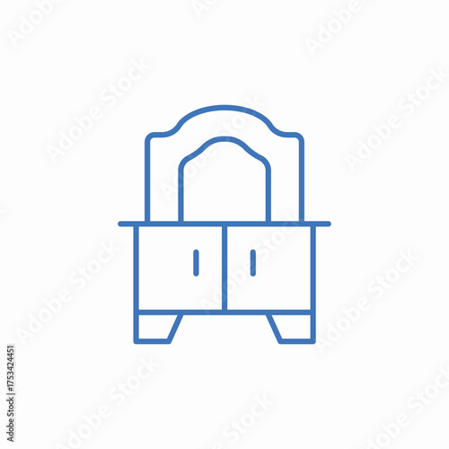 dressing table icon sign vector