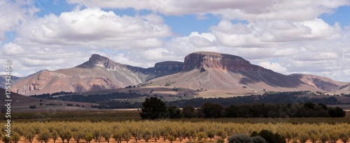 panoramic view of the mountains in autumn