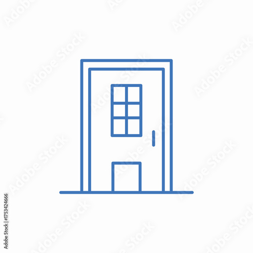entrance door icon sign vector