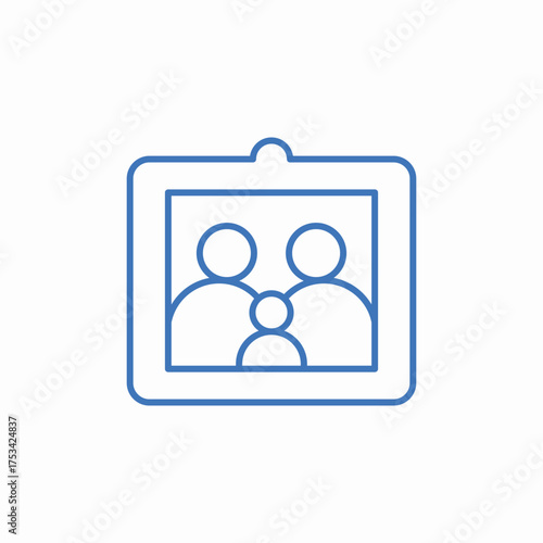 family photo icon sign vector