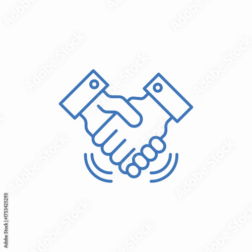 handshake agreement icon sign vector