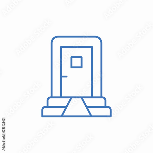 house entrance icon sign vector