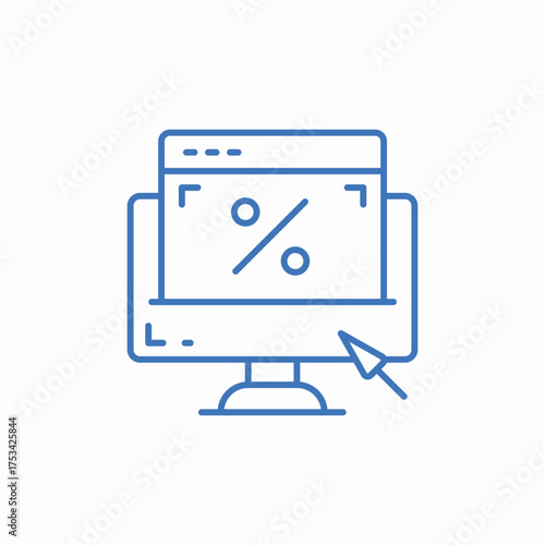 interest rate icon sign vector