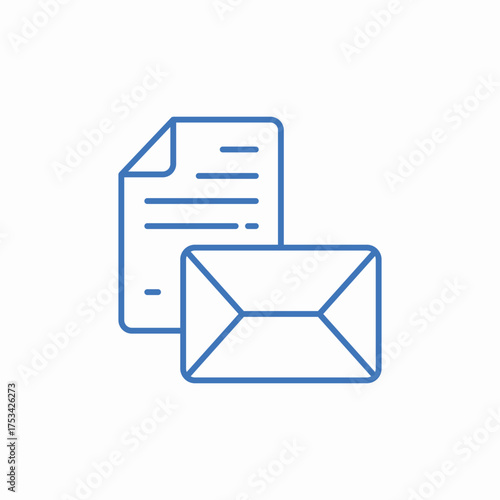 letter envelope icon sign vector